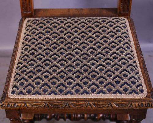 A SET OF 6 VICTORIAN CARVED DINING CHAIRS - ADDITIONAL PHOTO 9