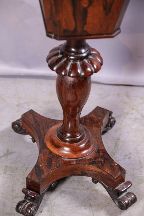 A VICTORIAN ROSEWOOD SEWING STAND - ADDITIONAL PHOTO 6