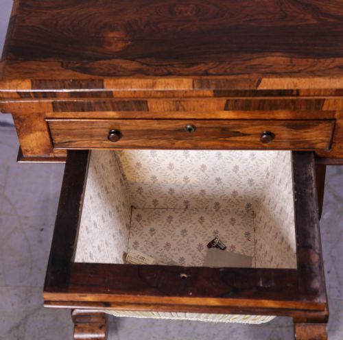 A VICTORIAN SEWING GAMES TABLE ROSEWOOD - ADDITIONAL PHOTO 6