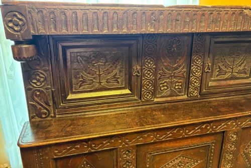 A VERY GOOD 17TH C LIVERY CUPBOARD - ADDITIONAL PHOTO 14