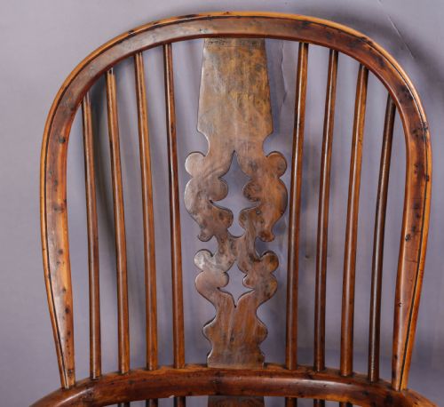 A SUPER YEW WOOD HIGH BACK WINDSOR CHAIR BY ALLSOP - ADDITIONAL PHOTO 6