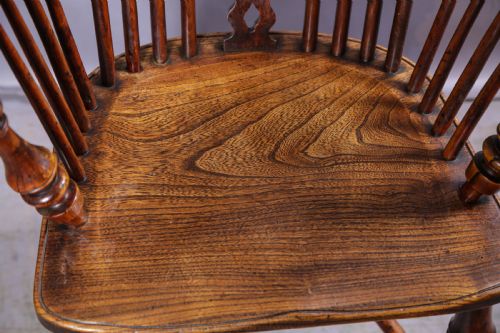 A SUPER YEW WOOD WINDSOR CHAIR BY GABBITASS - ADDITIONAL PHOTO 11