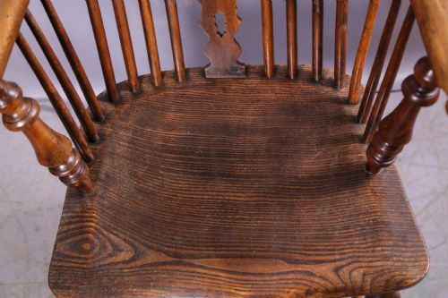 ANOTHER RARE HIGH WINDSOR CHAIR IN YEW GABBITAS - ADDITIONAL PHOTO 9