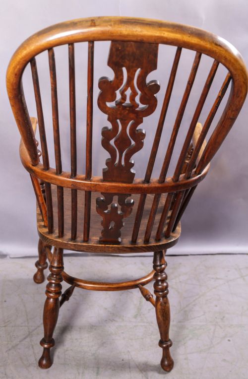 ANOTHER RARE HIGH WINDSOR CHAIR IN YEW GABBITAS - ADDITIONAL PHOTO 12