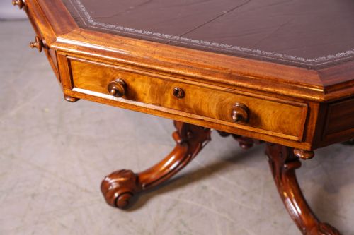A RARE VICTORIAN MAHOGANY RENT TABLE - ADDITIONAL PHOTO 13