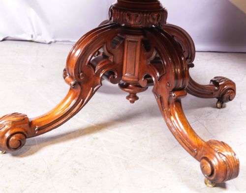 A RARE VICTORIAN MAHOGANY RENT TABLE - ADDITIONAL PHOTO 14