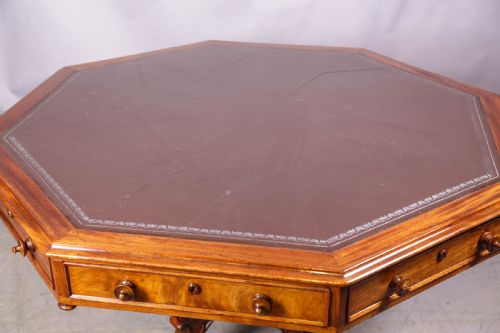 A RARE VICTORIAN MAHOGANY RENT TABLE - ADDITIONAL PHOTO 15
