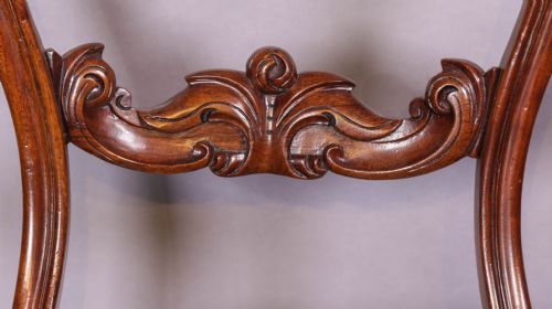 A GOOD SET OF 4 VICTORIAN BALLOON BACK DINING CHAIRS - ADDITIONAL PHOTO 6