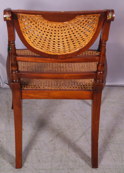 A SUPERB PAIR OF PAINTED ARMCHAIRS - ADDITIONAL PHOTO 4