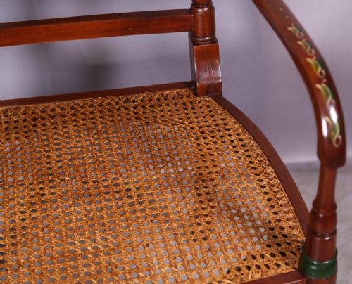 A SUPERB PAIR OF PAINTED ARMCHAIRS - ADDITIONAL PHOTO 7