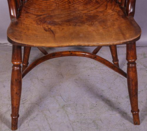 A YEW WOOD WINDSOR CHAIR WILLIAM WHEATLAND - ADDITIONAL PHOTO 2