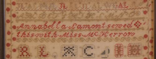 NEEDLEWORK SAMPLER ANNABELLA SAMON CHRISTAL PALACE 1851 61 - ADDITIONAL PHOTO 4