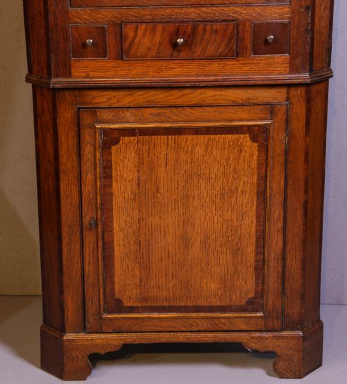 A FULL HEIGHT 2 STAGE CORNER CUPBOARD GEOGIAN - ADDITIONAL PHOTO 6