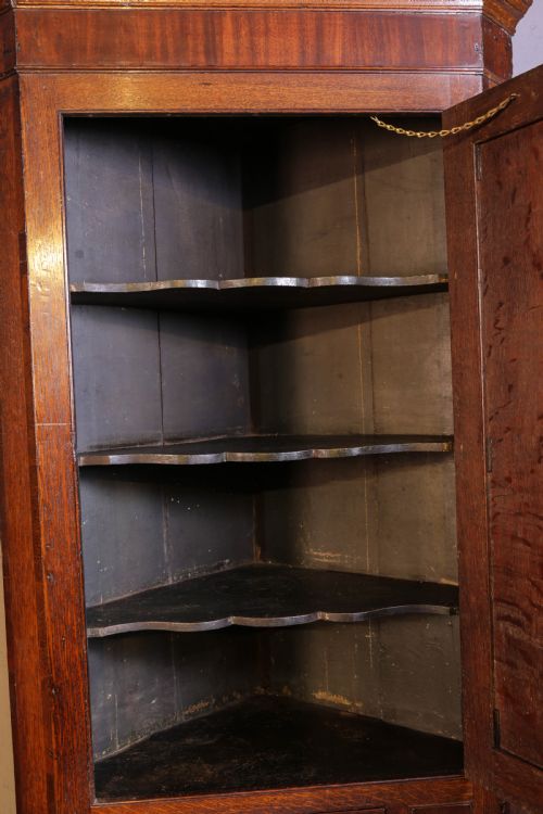 A FULL HEIGHT 2 STAGE CORNER CUPBOARD GEOGIAN - ADDITIONAL PHOTO 9
