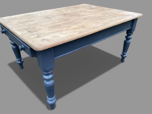 VICTORIAN PINE KITCHEN TABLE - ADDITIONAL PHOTO 2