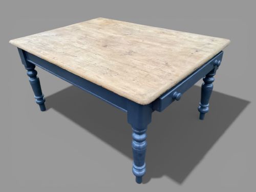 VICTORIAN PINE KITCHEN TABLE - ADDITIONAL PHOTO 4