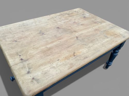 VICTORIAN PINE KITCHEN TABLE - ADDITIONAL PHOTO 5