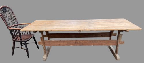 A PINE FARMHOUSE TABLE C1900 - ADDITIONAL PHOTO 4
