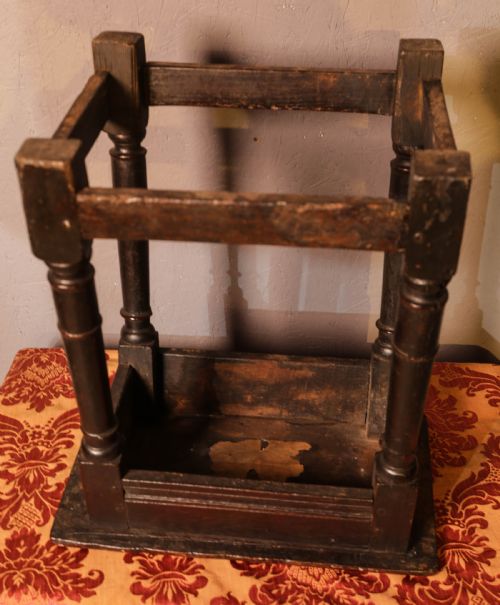 A GOOD UNTOUCHED OAK JOINT STOOL C 1640 - ADDITIONAL PHOTO 9