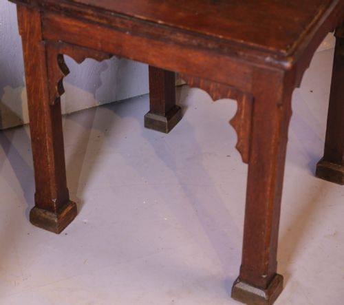 A RARE PAIR OF GOTHIC CHURCH CHAIRS WITH ENGRAVED PLAQUE - ADDITIONAL PHOTO 8