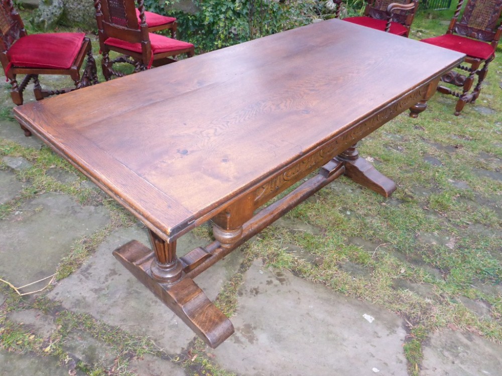 Antique Refectory Dining Table in Oak