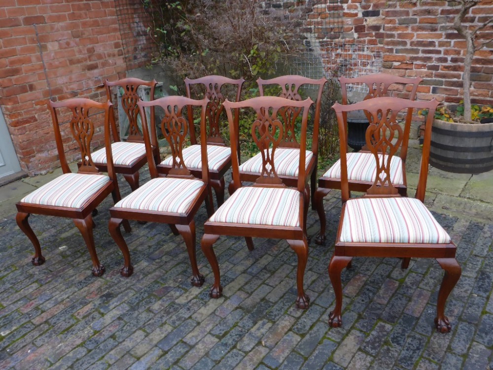 Antique Mahogany Dining Chair Set of 8
