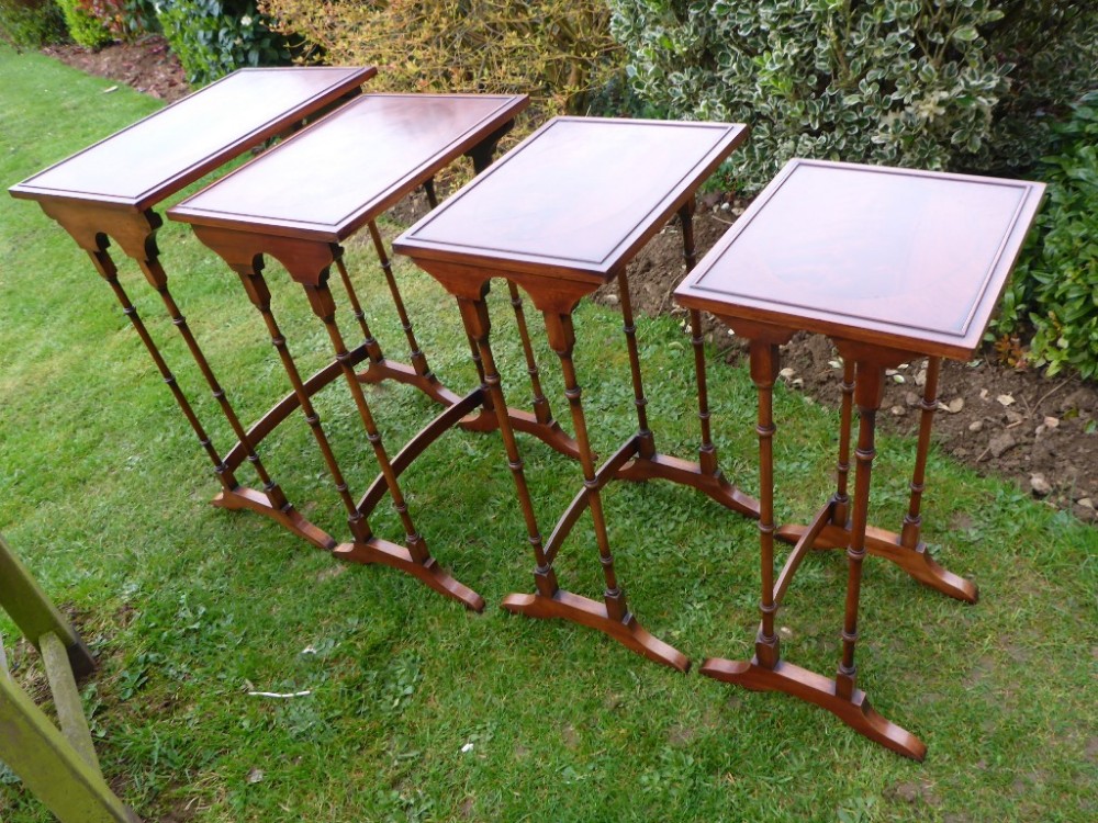 Quartetto of Tables Edwardian Mahogany