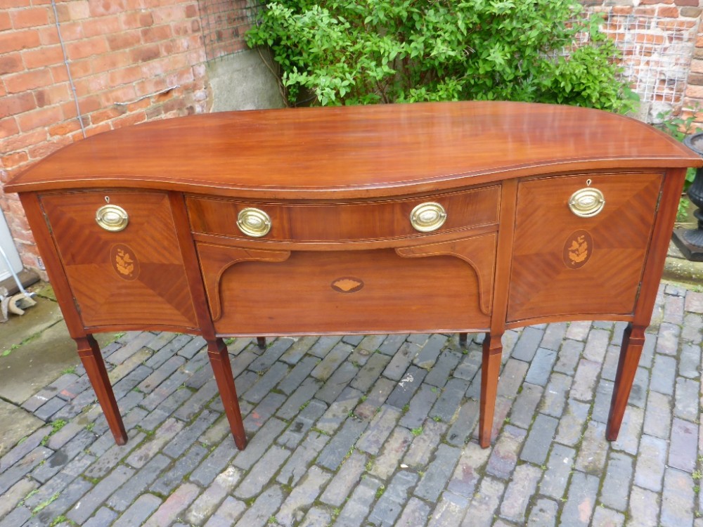 Edwardian Mahogany and Inlaid Sideboard