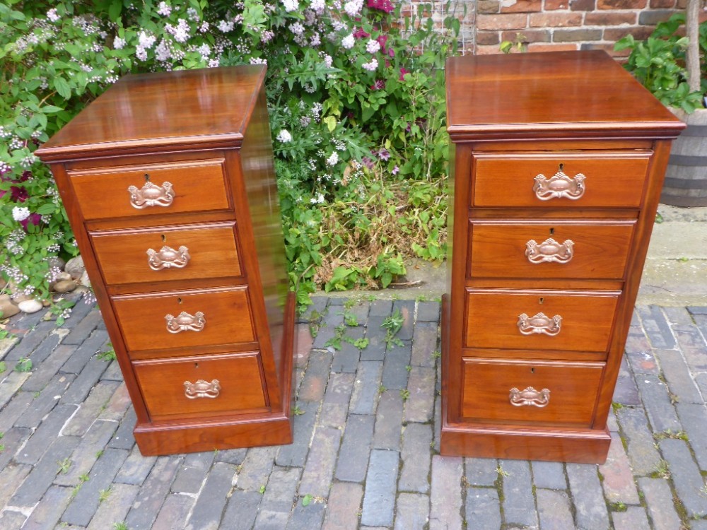 Pair of late Victorian Bedside Chests