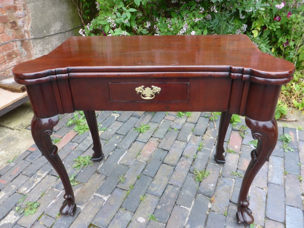Superb George II Card Table Mahogany