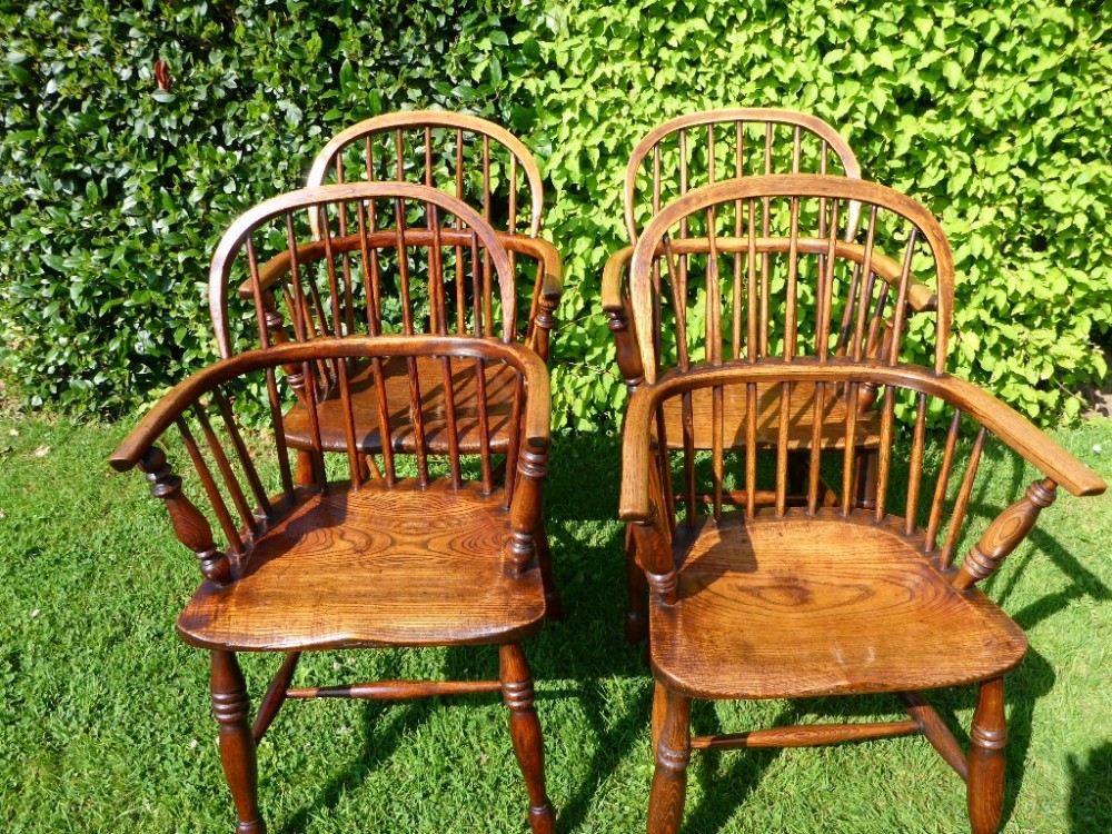 Harlequin Set of 4 Windsor Armchairs