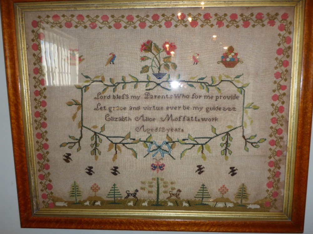 Sampler Elizabeth Alice Moffatt aged 12 years