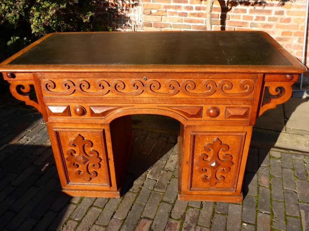 Very Rare Cartographers Desk Gothic in Oak