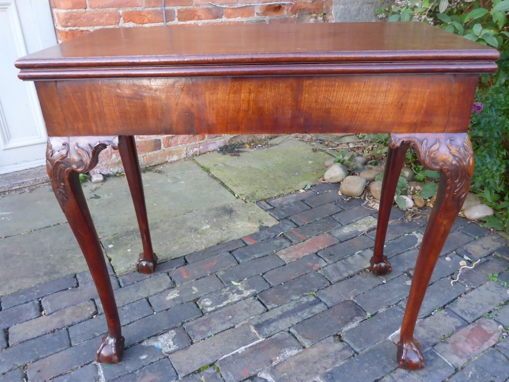 George II Walnut Tea Table Good Colour