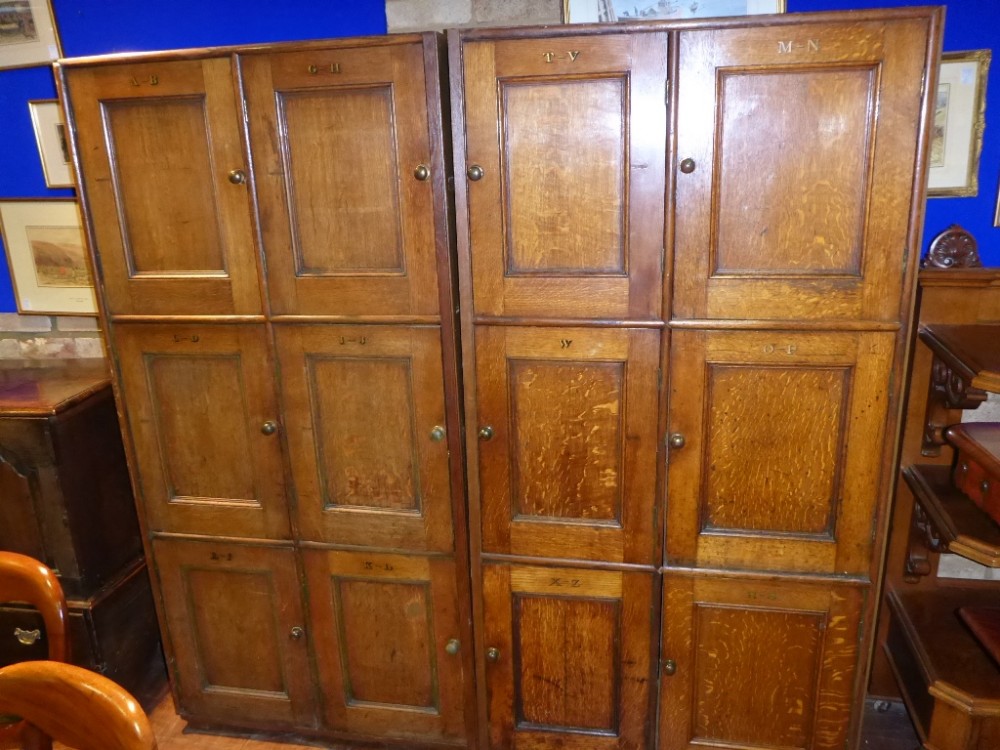 Good Pair if Victorian Lockers in Oak