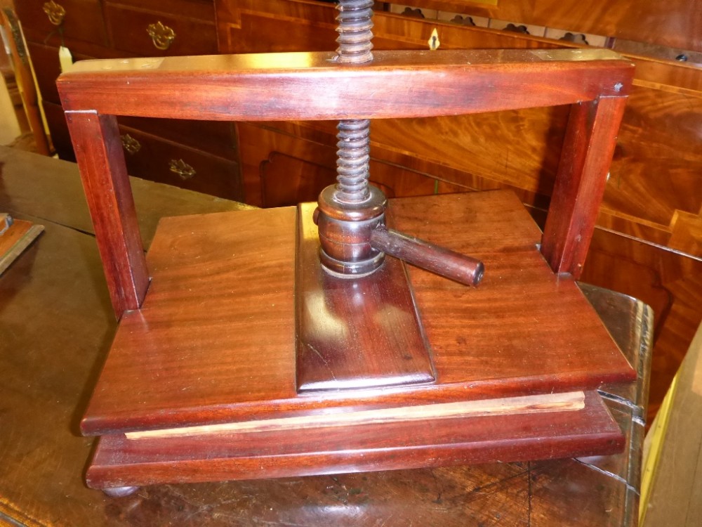 Antique Mahogany Book press/Flower Press