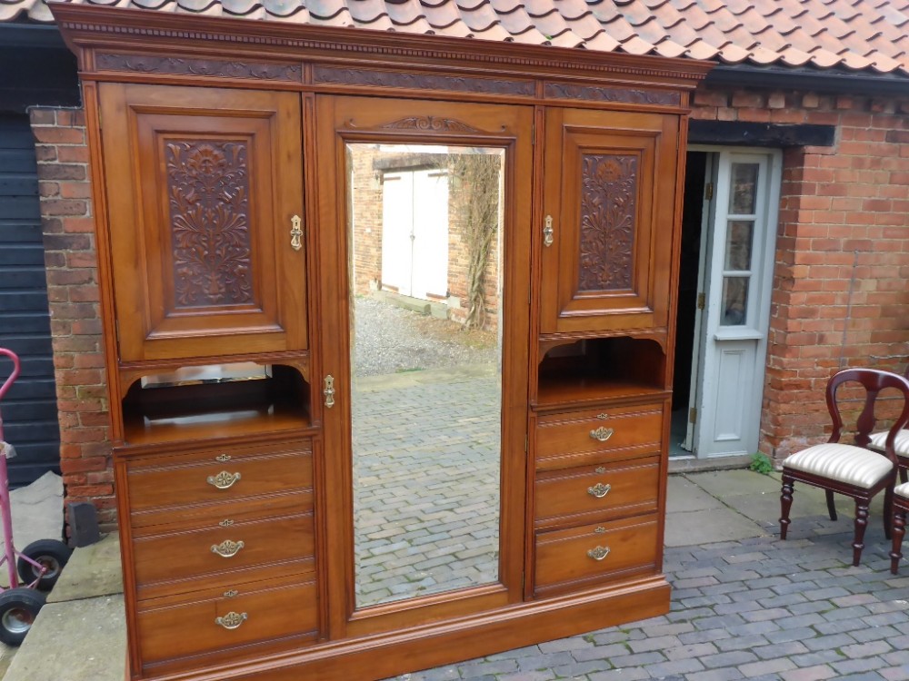 A Substantial Victorian Walnut Wardrobe