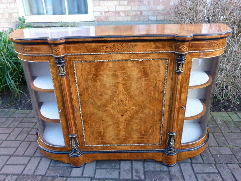 Superb Victorian Walnut Credenza 