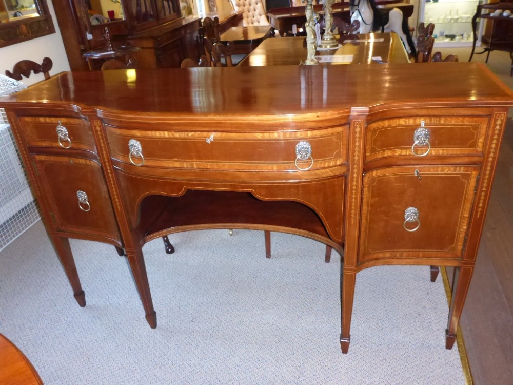 Sheraton Style Sideboard Mahogany with Satinwood