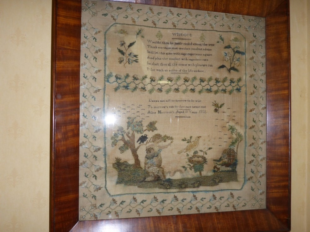 Sampler Alice Harrison 1831 aged 11