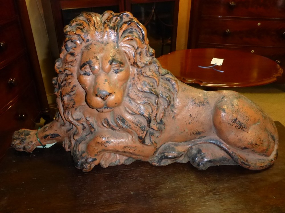 Victorian Cast Iron Lion Hearth Ornament