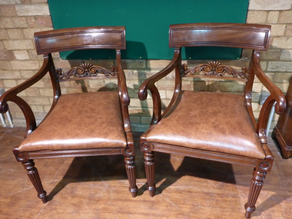 Superb Pair of Gillows Quality Armchairs