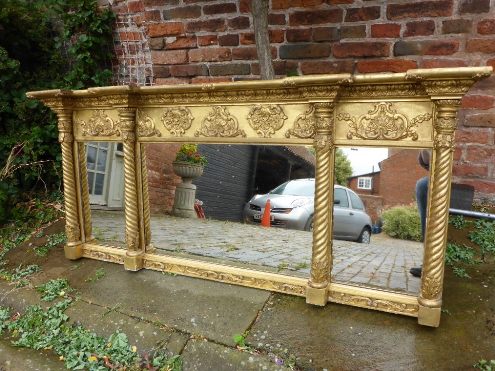 Antique Victorian Gilt Gesso Over mantle