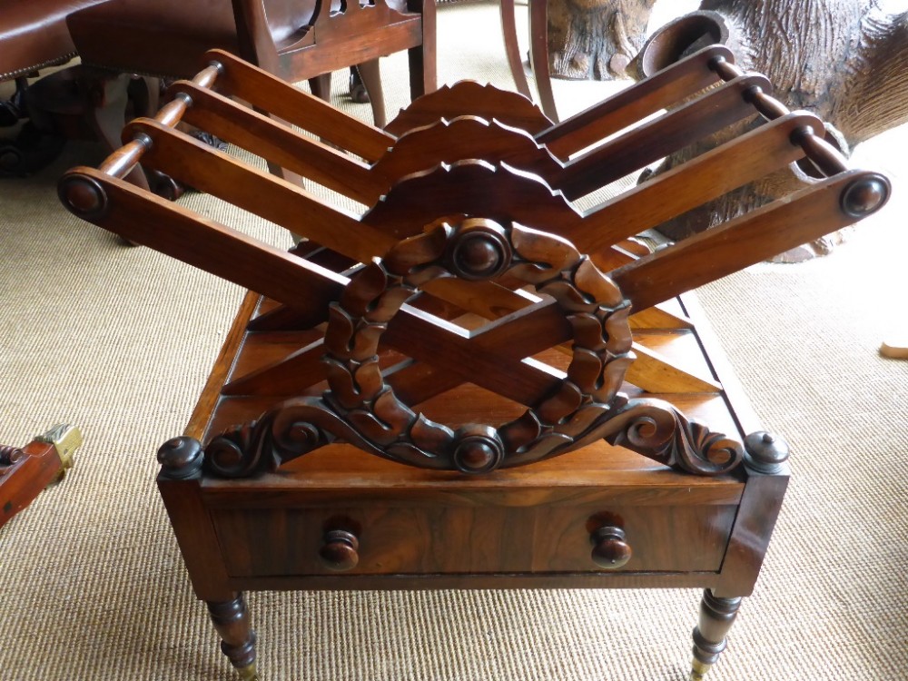 Superb Rosewood Canterbury in the manner of JC Louden