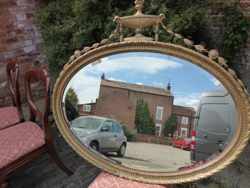 Victorian Oval Mirror Adams Style
