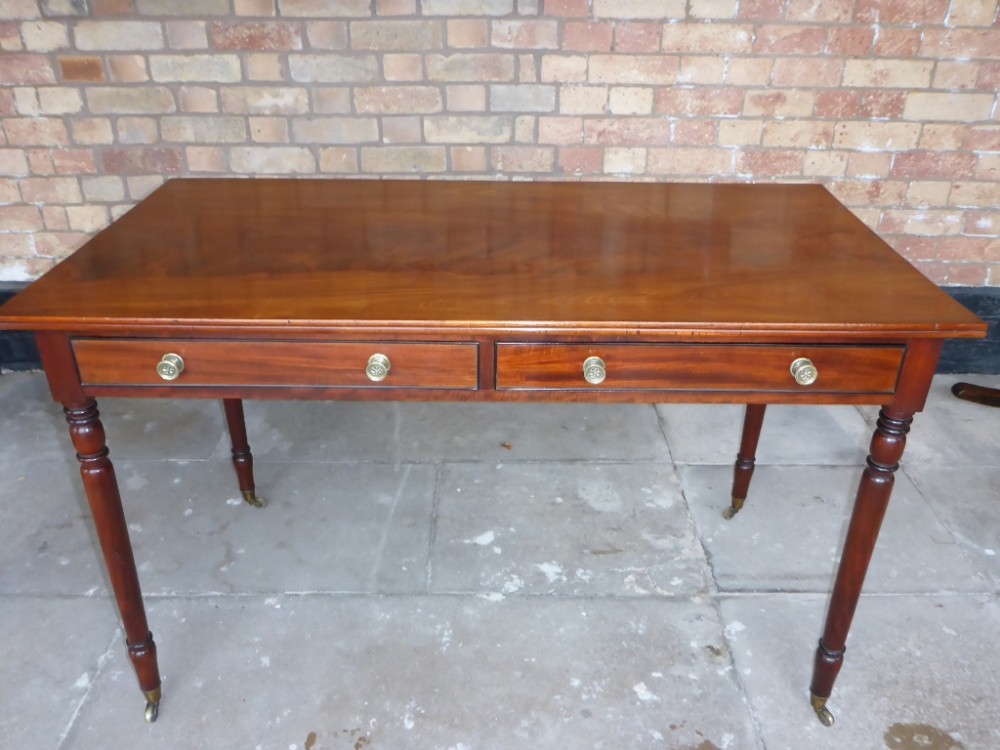 Quality 2 Drawer Library Table Victorian