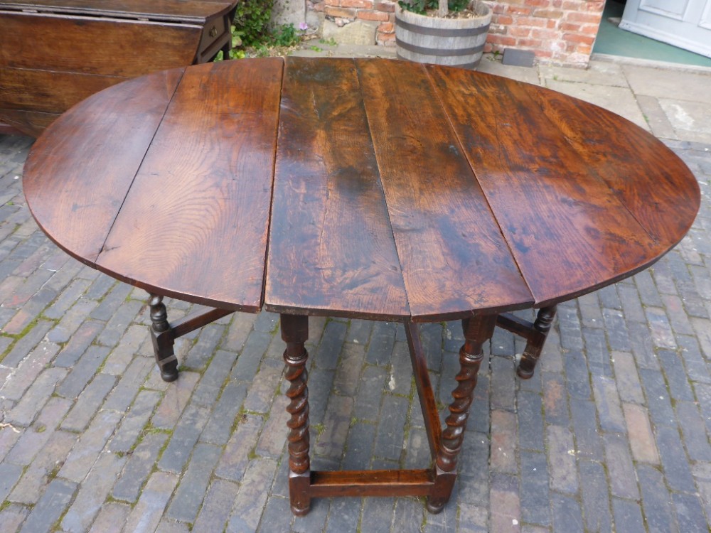 Early Oak Gate Leg Table c 1700