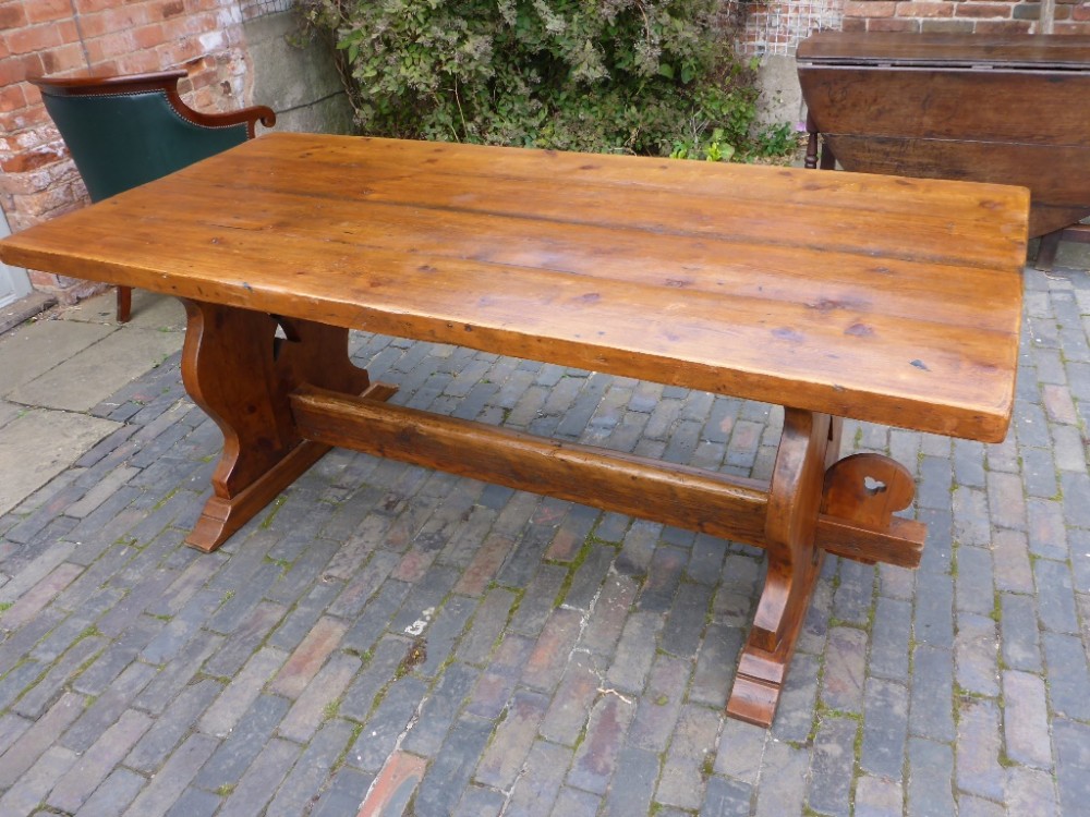 Large and Heavy Pine Refectory Table