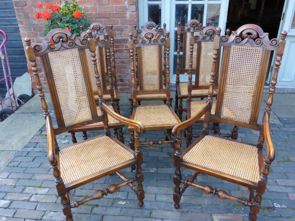 Set of 8 17th century Style Dining Chairs