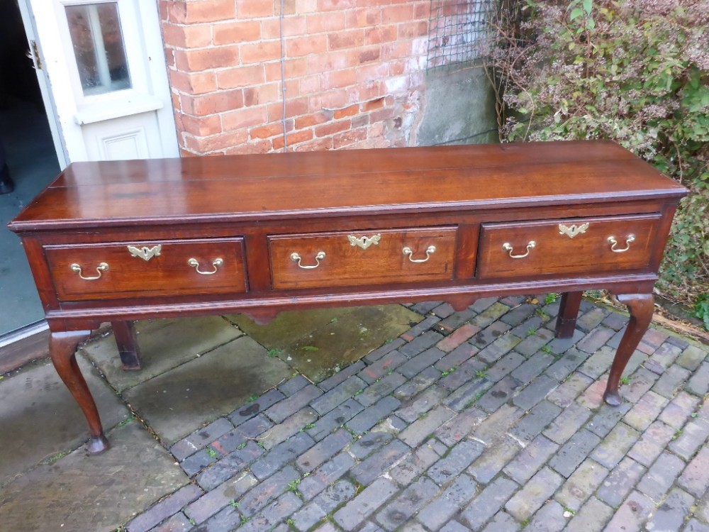 Attractive George II Oak Dresser on Cabriole Legs